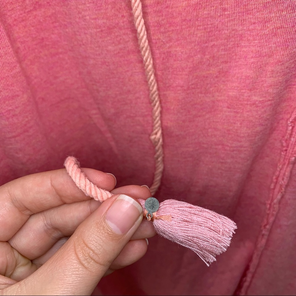 We The Free Pink Linen Blend V Neck ¾ Sleeve Top Size Small - Picture 6 of 12